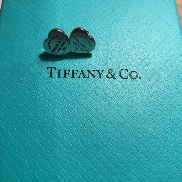 Tiffany & Co. Jewelry - Tiffany Mini Heart Tag Earrings